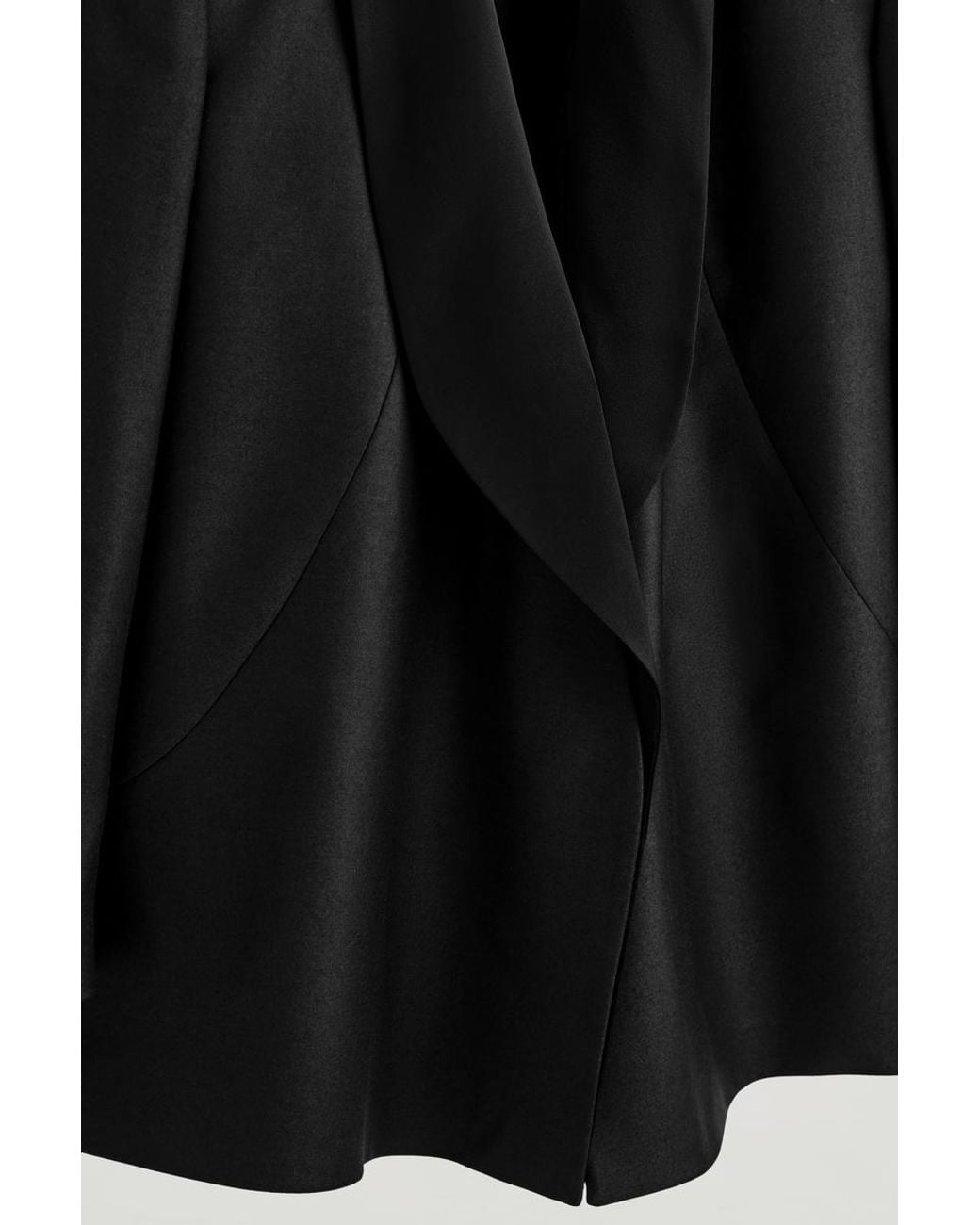 COS Black Wool-Satin Tuxedo Blazer
