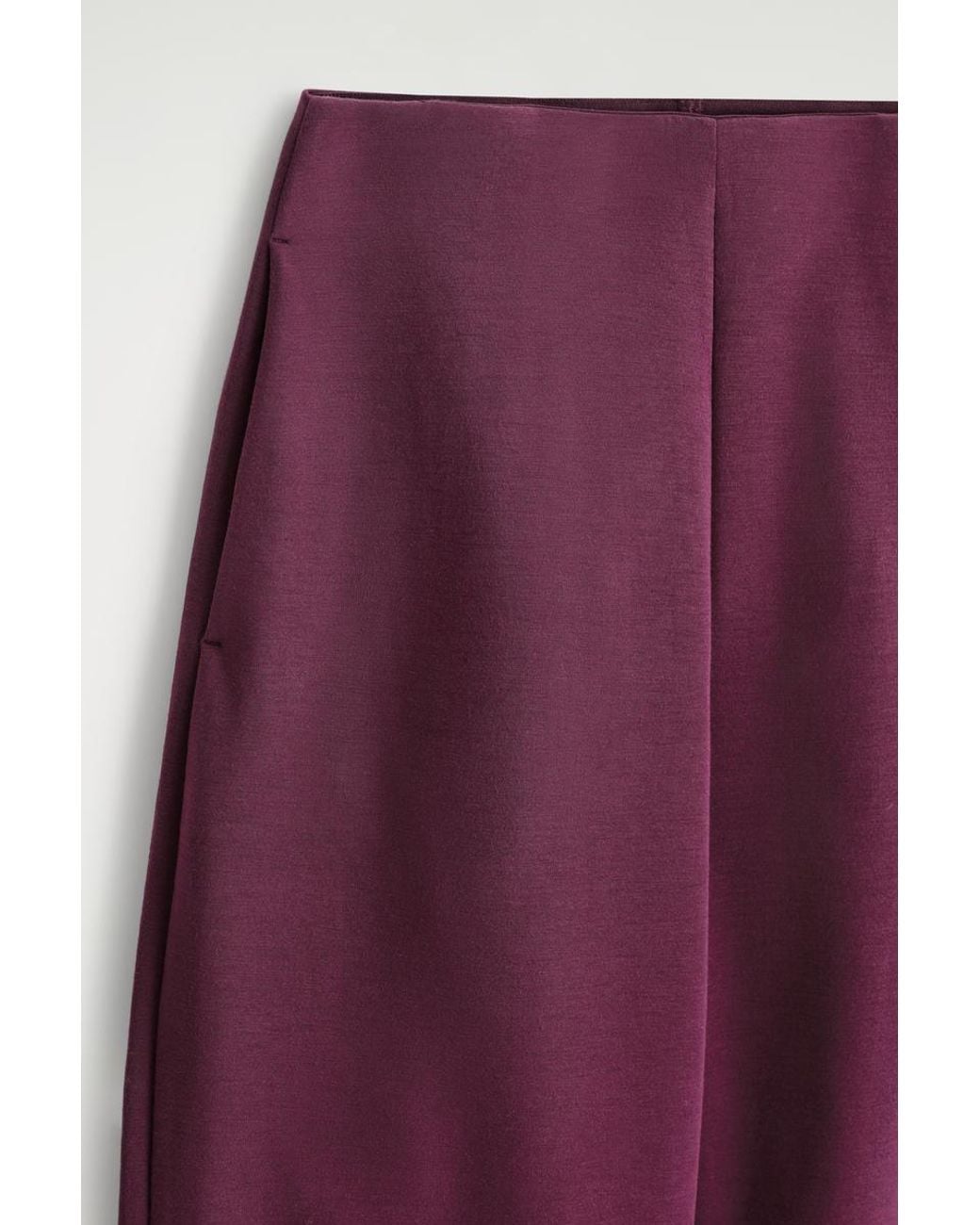 COS Purple Scuba Barrel-Leg Joggers