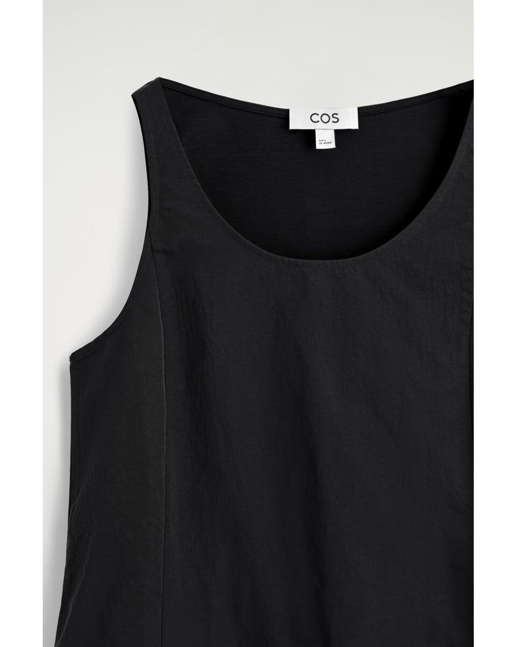 COS Black Jersey-Panelled Nylon Mini Dress