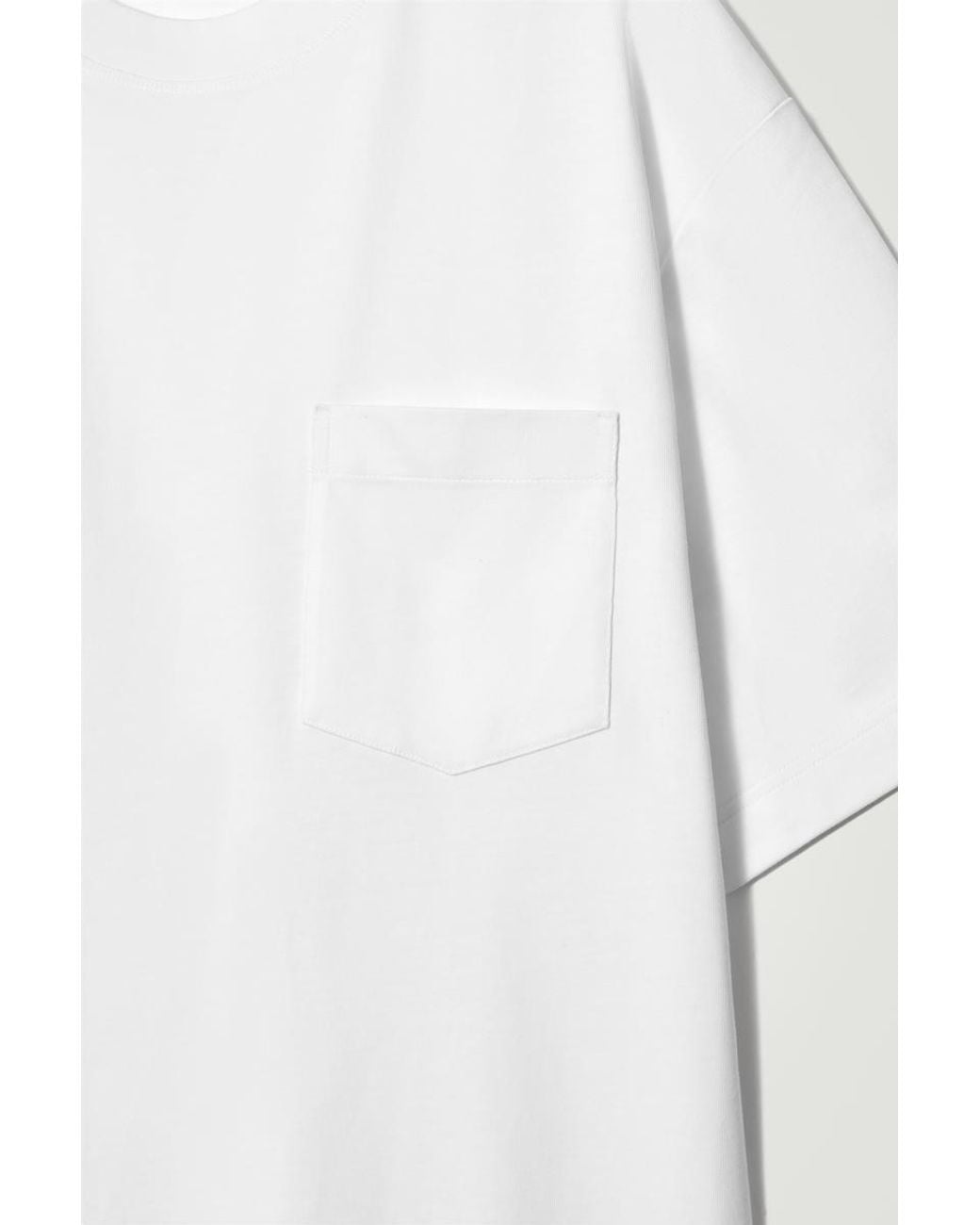 COS White Oversized Heavyweight Cotton T-shirt for men