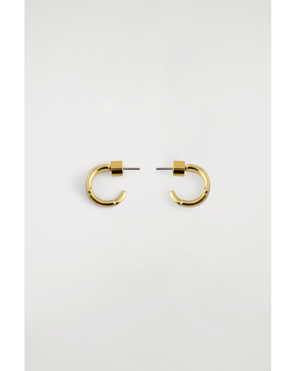 COS Metallic Stacked Mini Hoop Earrings