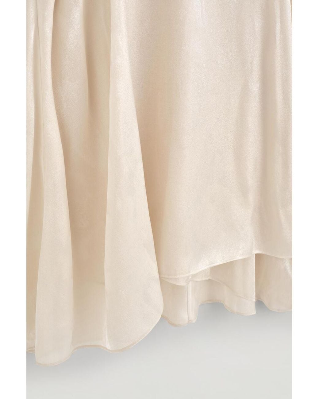 COS Natural Jacquard Handkerchief Midi Skirt
