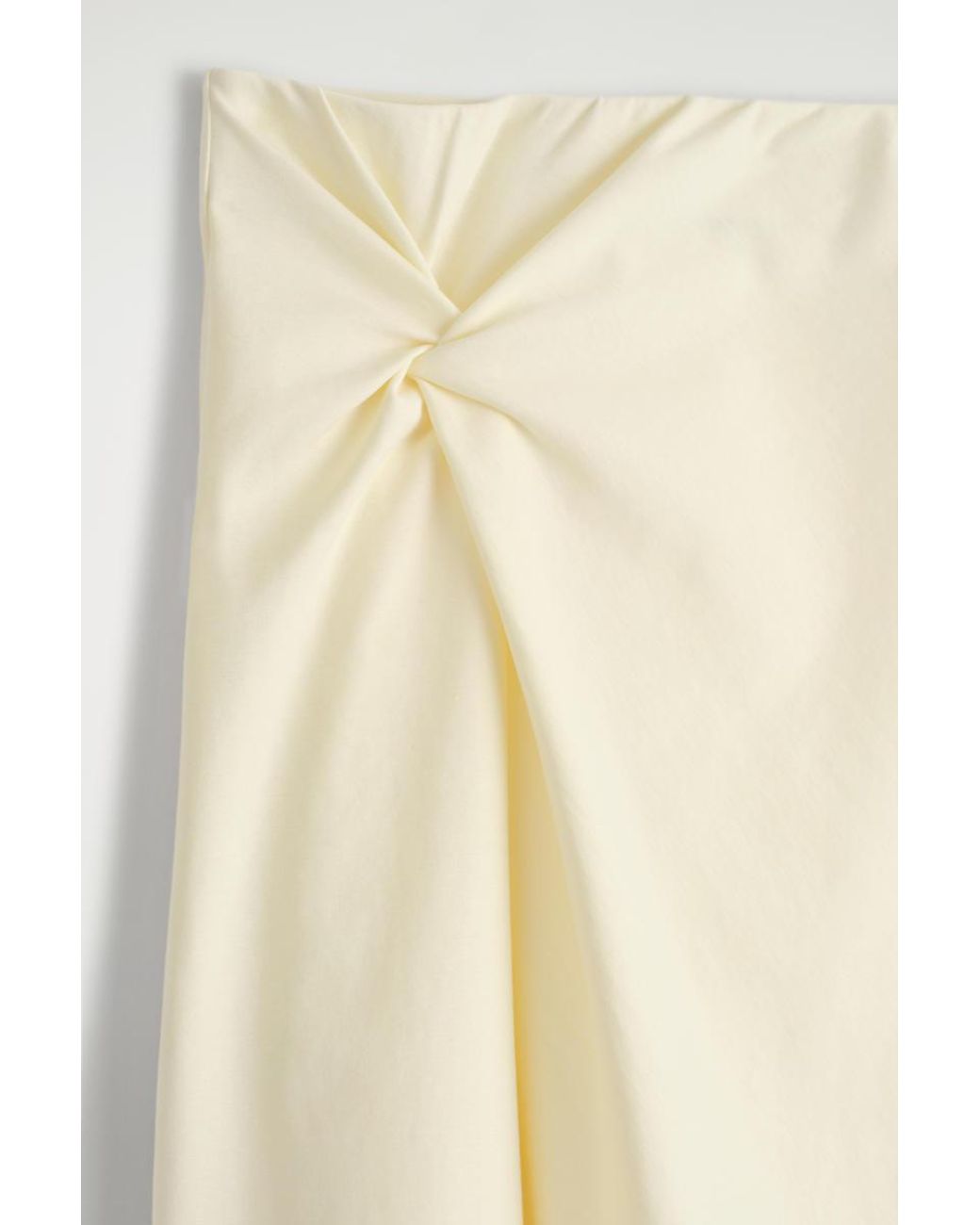 COS Natural Twist-Detail Midi Skirt