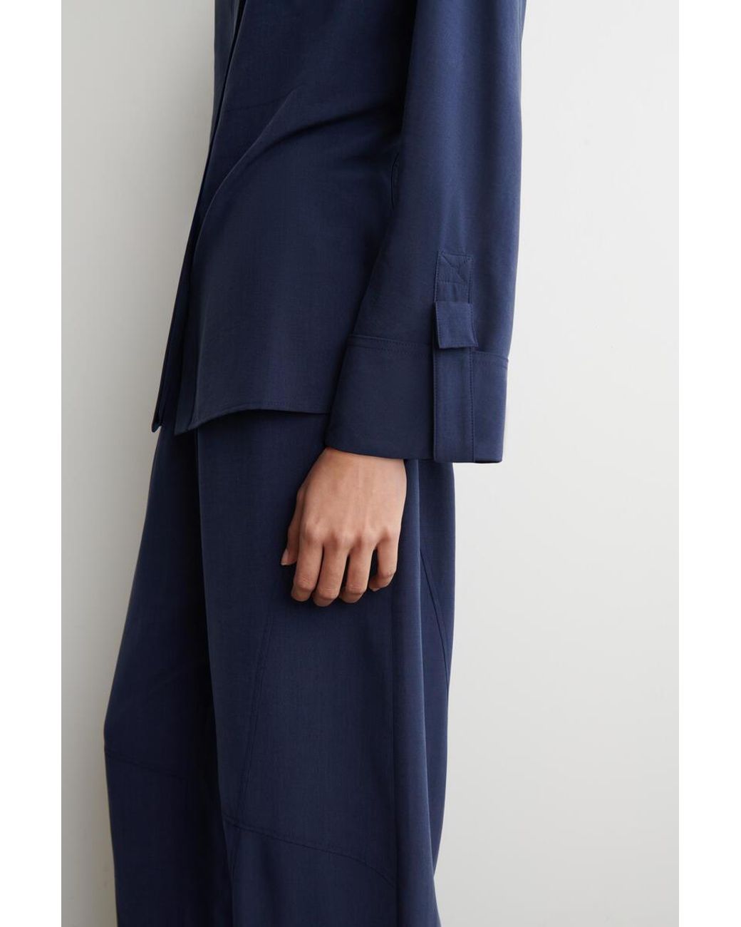COS Blue Fluid Utility Shirt