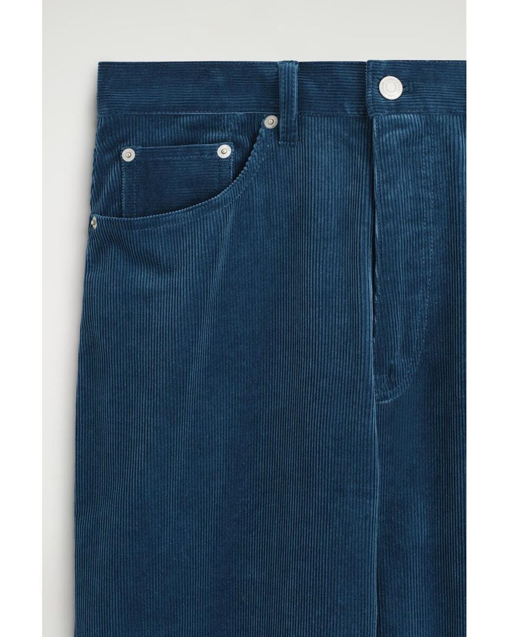 COS Blue Facade Corduroy Straight-Leg Jeans