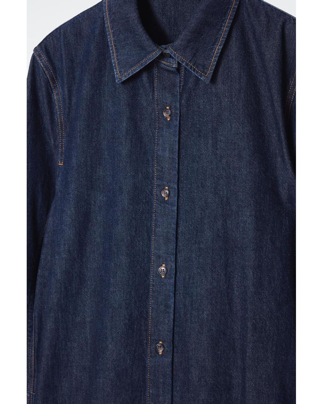 COS Denim Midi Shirt Dress in Blue | Lyst COS Denim Midi Shirt Dress in Blue | Lyst