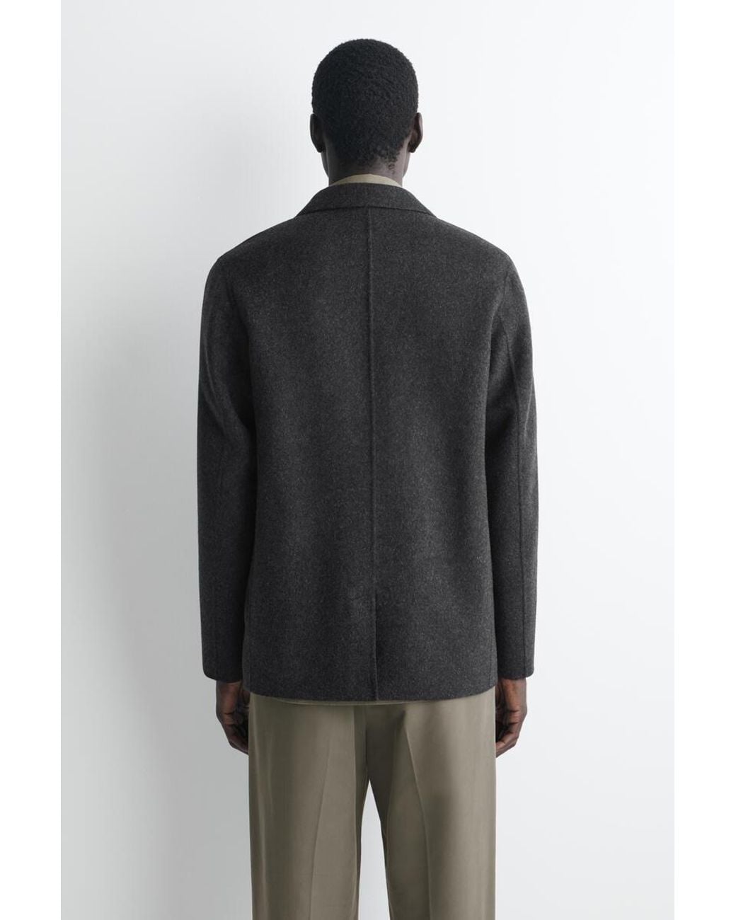 COS Black Unstructured Double-Faced Wool-Blend Blazer for men