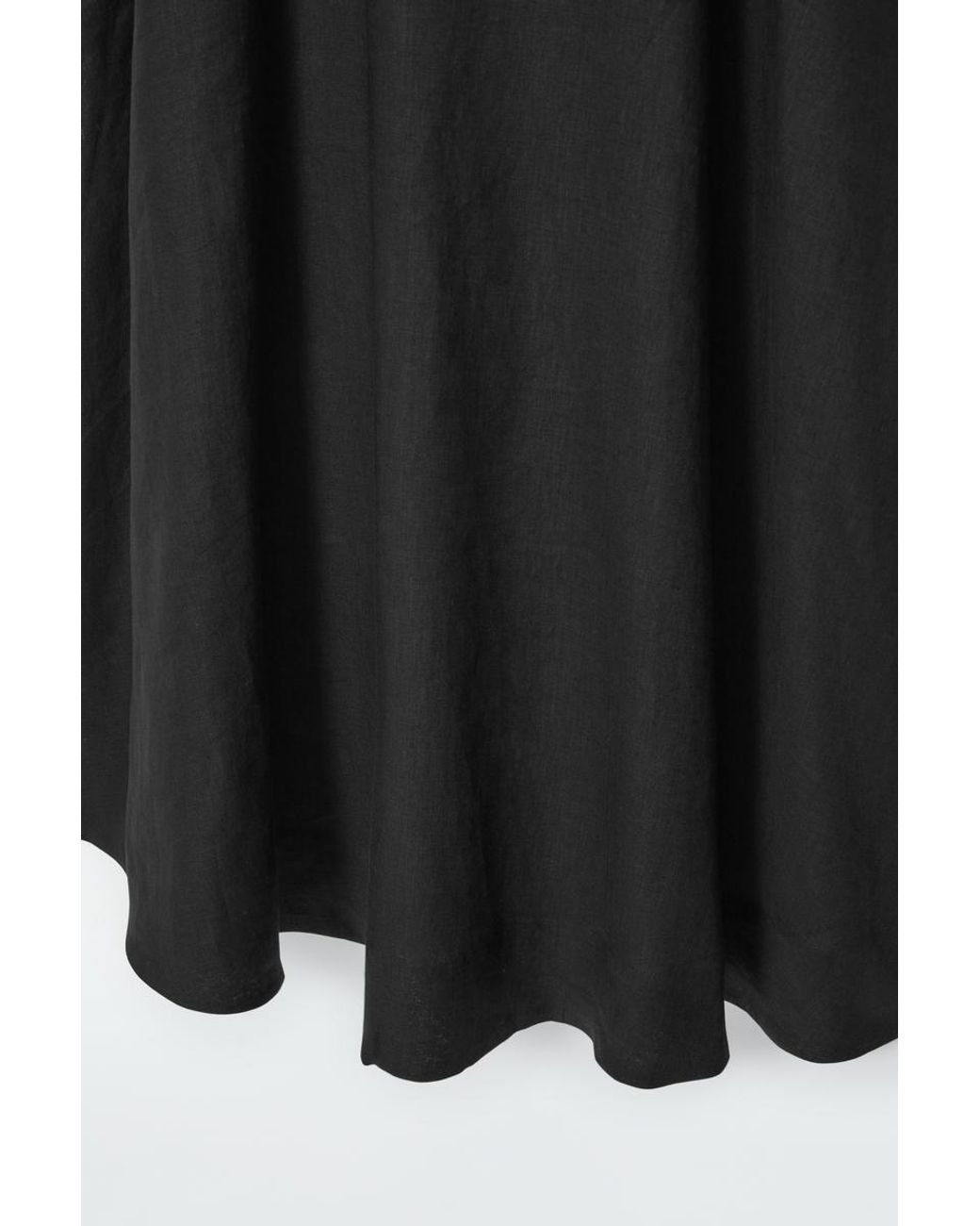 COS A-line Linen Maxi Dress in Black | Lyst