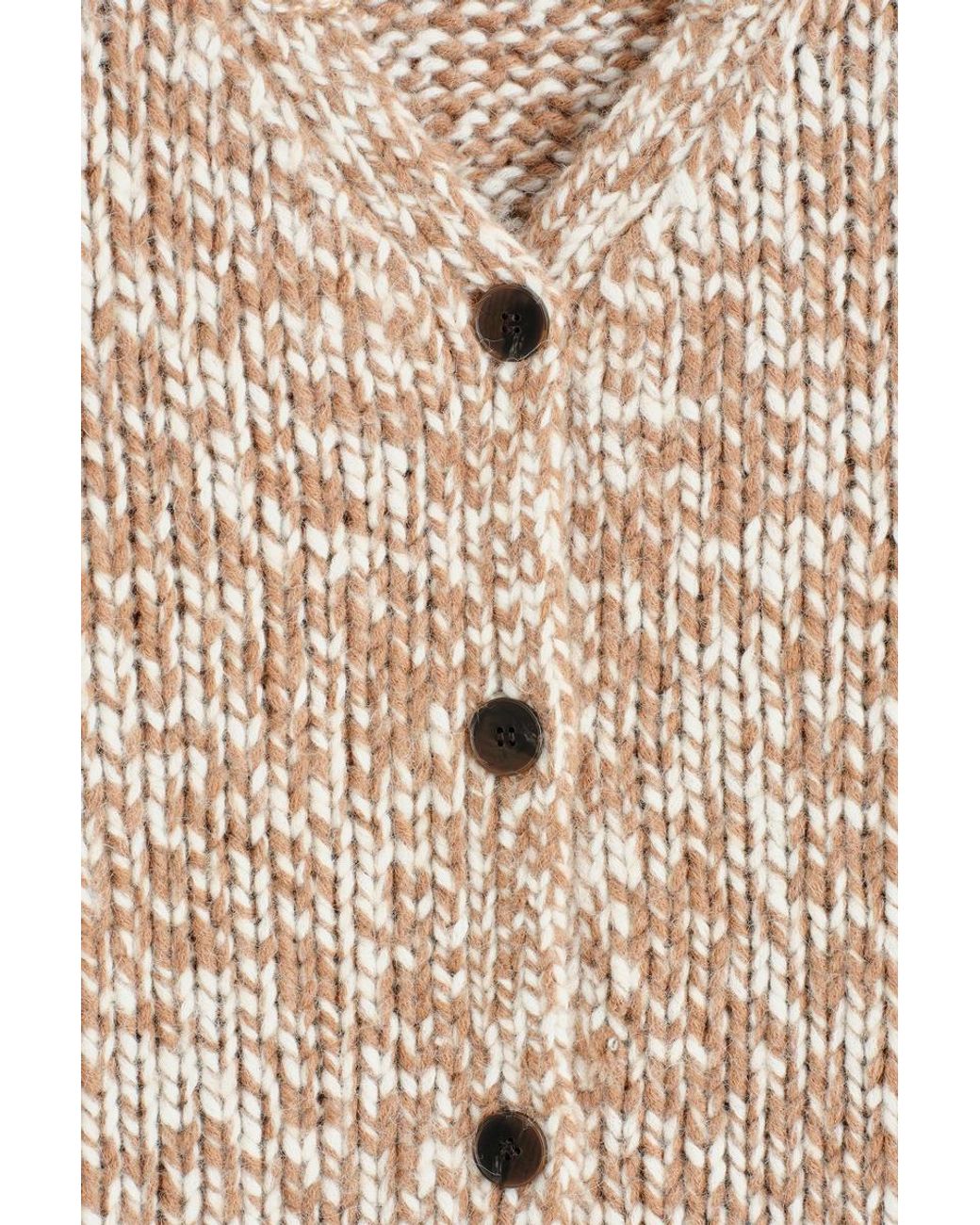 COS Natural Flecked Chunky Wool-Alpaca Cardigan