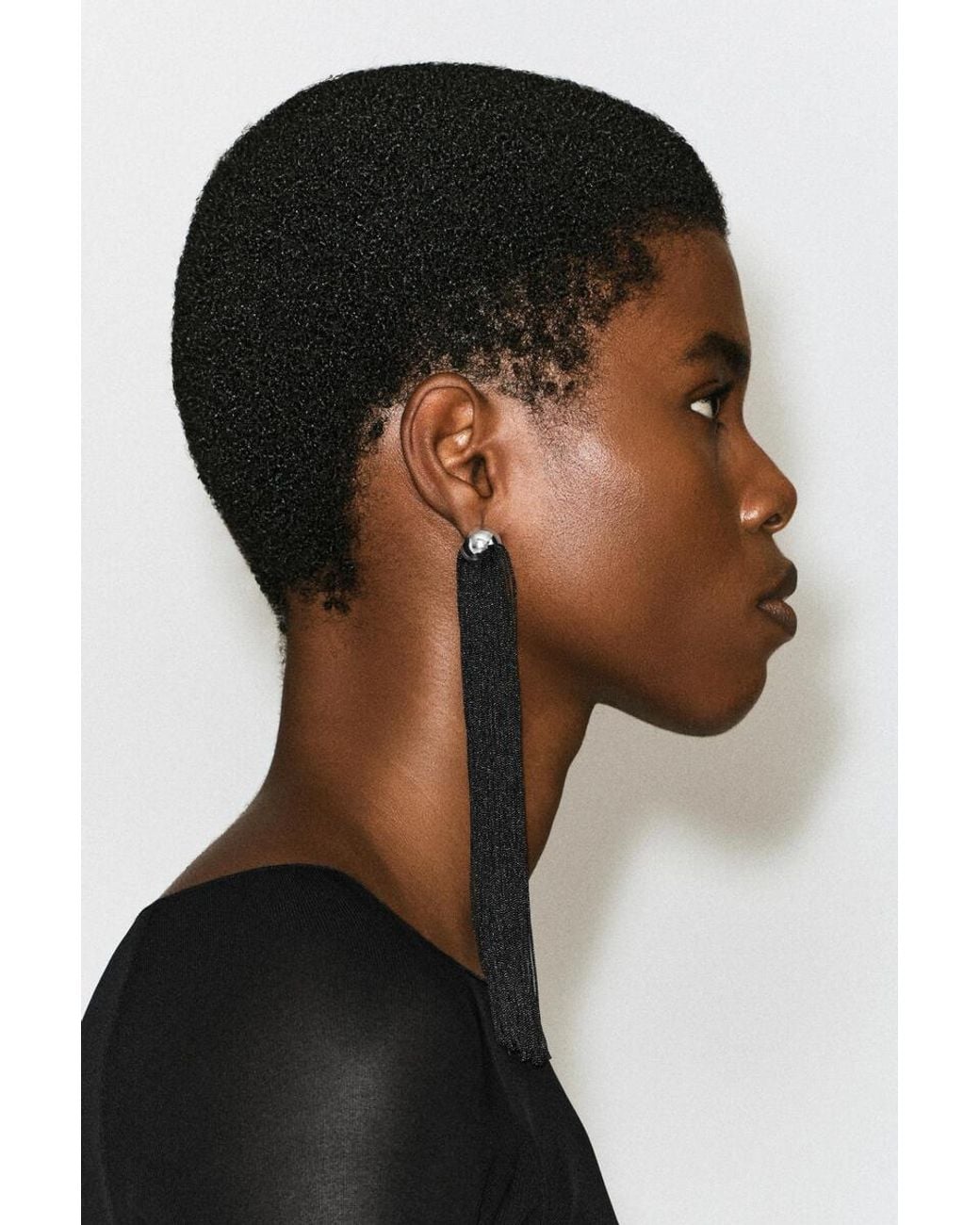 COS Black Fringed Earrings