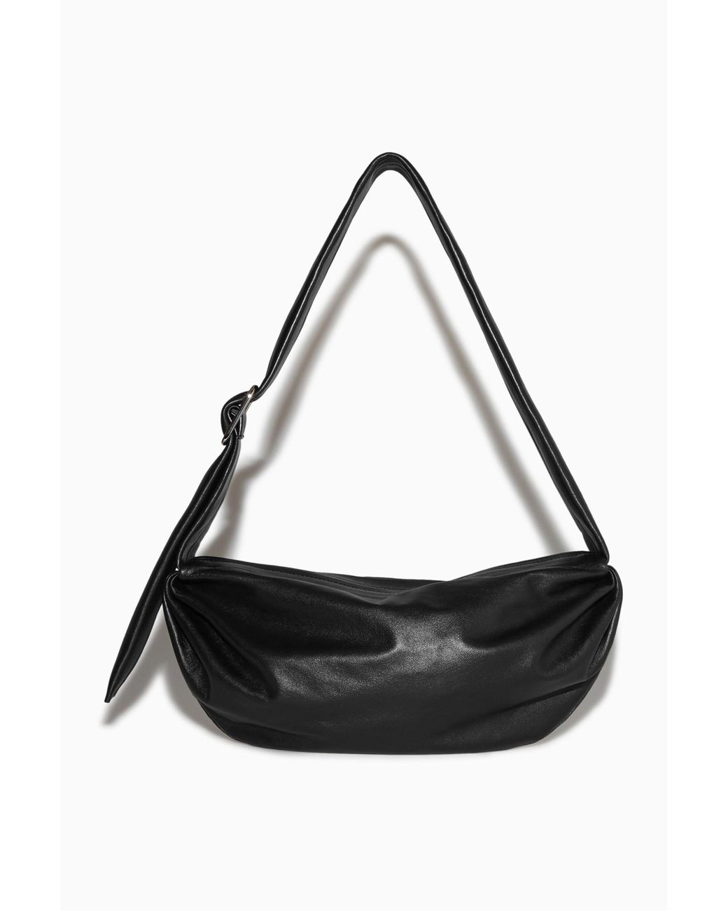 COS Gathered Leather Crossbody Bag in Black Lyst UK