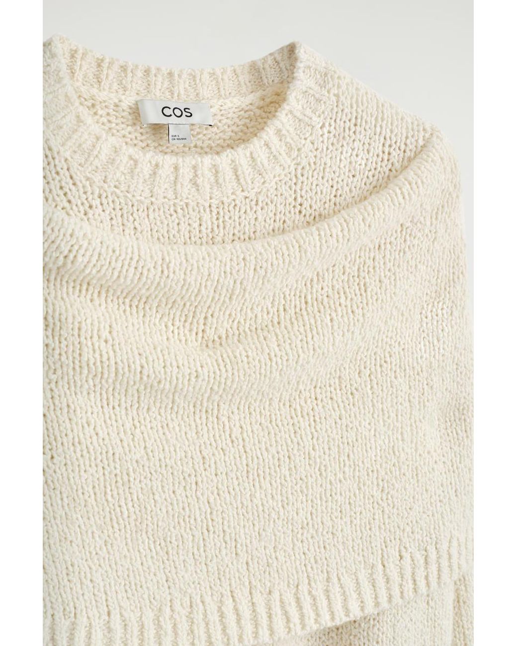 COS Natural Layered Shawl Merino-Cashmere Sweater