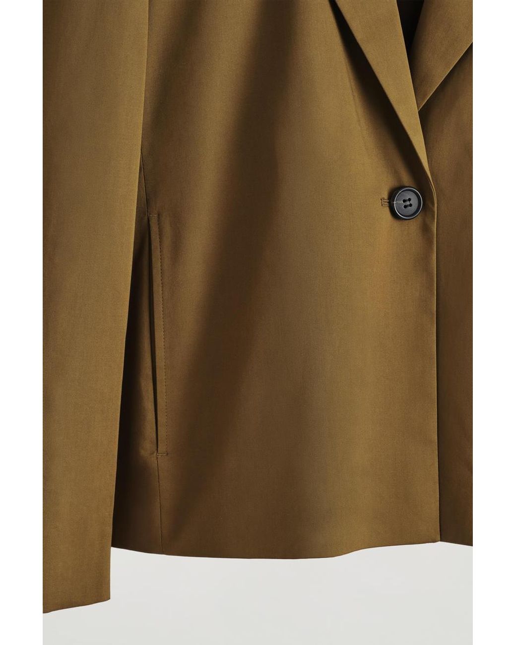 COS Natural Single-Button Cotton Blazer