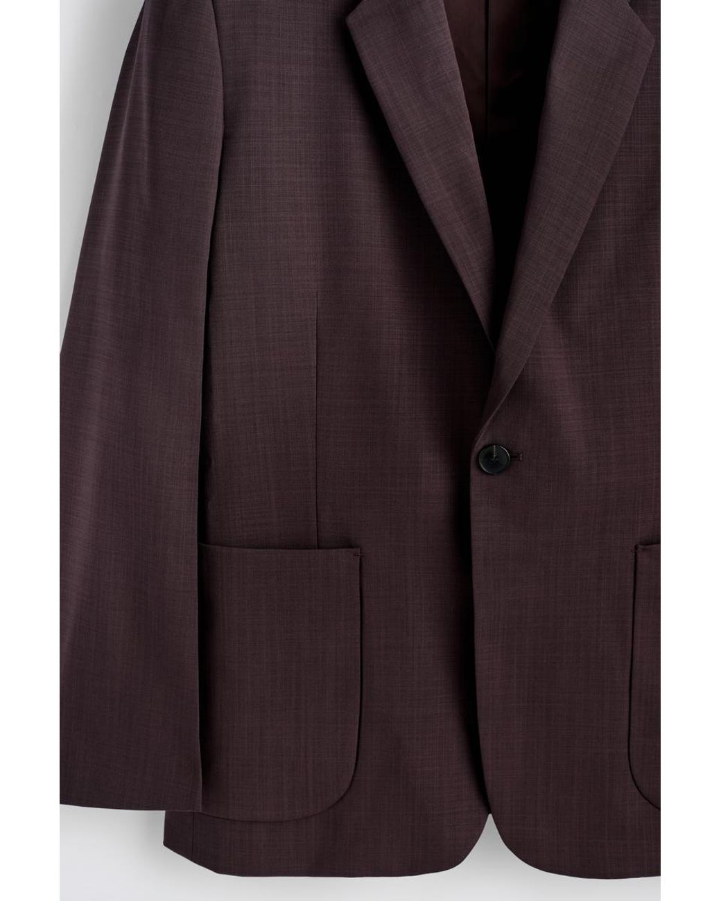COS Brown Fluid Wool Blazer for men