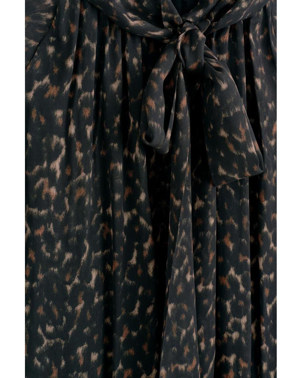 Abito Fluido Con Stampa Leopardata E Sciarpa di COS in Black
