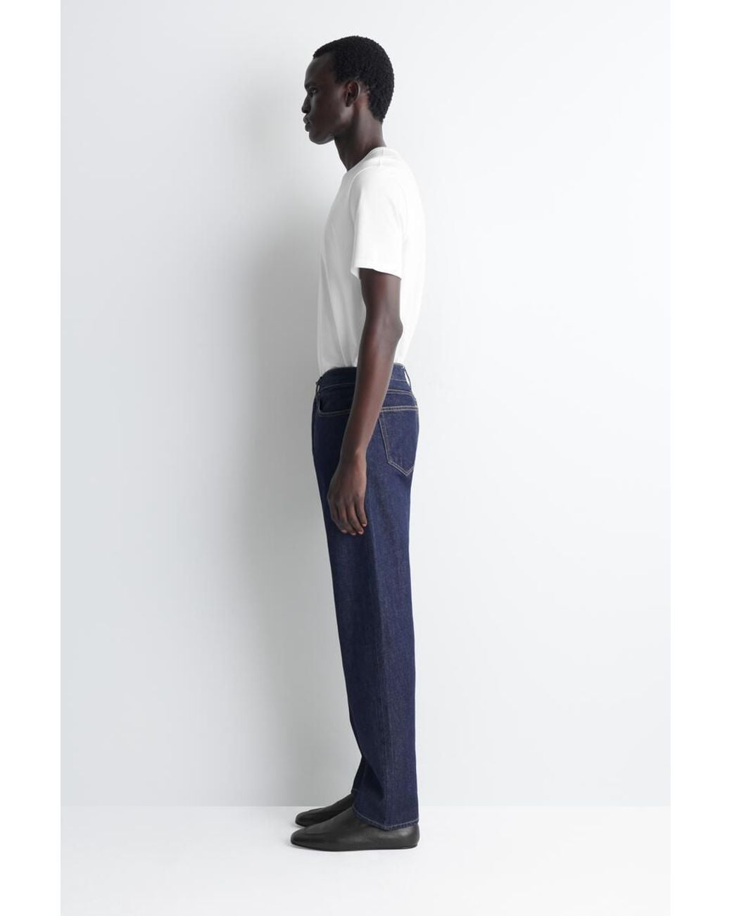 COS Blue Signature Regular-Fit Straight-Leg Jeans for men