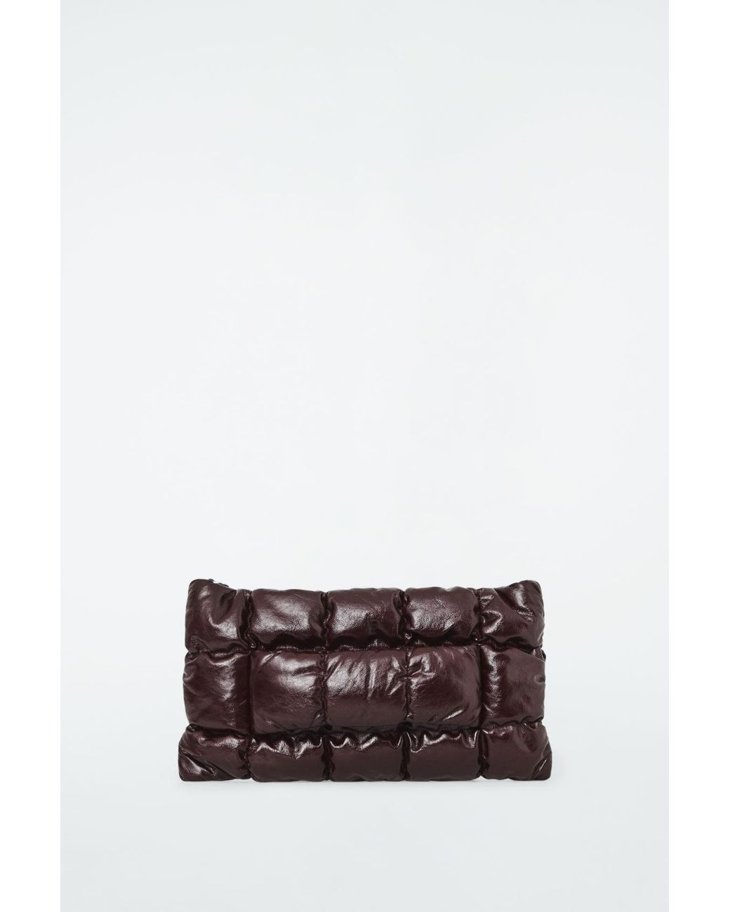 COS Pillow Quilted Clutch Bag - Leather in White | Lyst