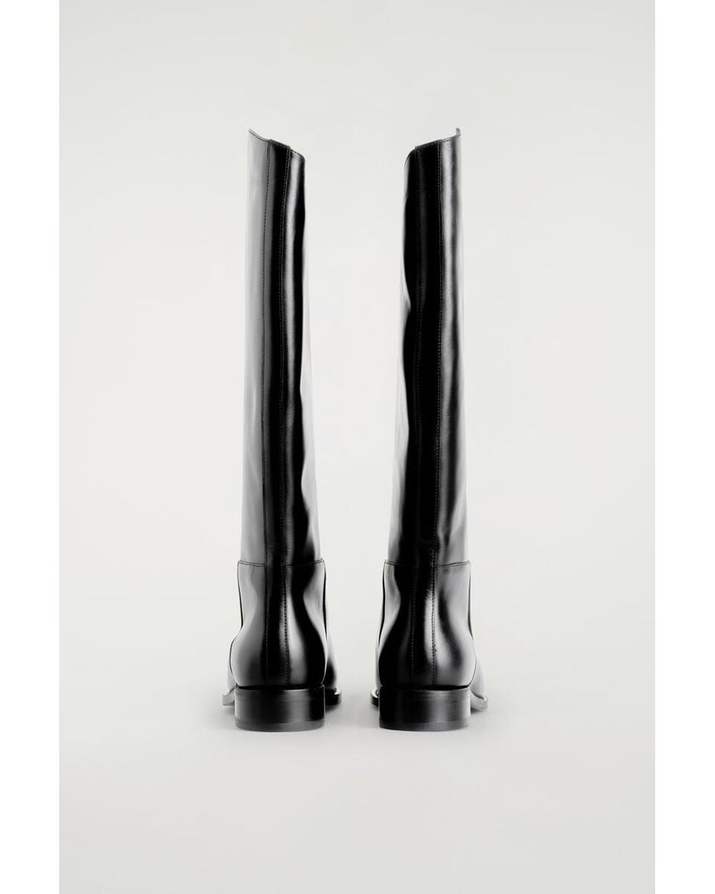 COS Black Leather Riding Boots