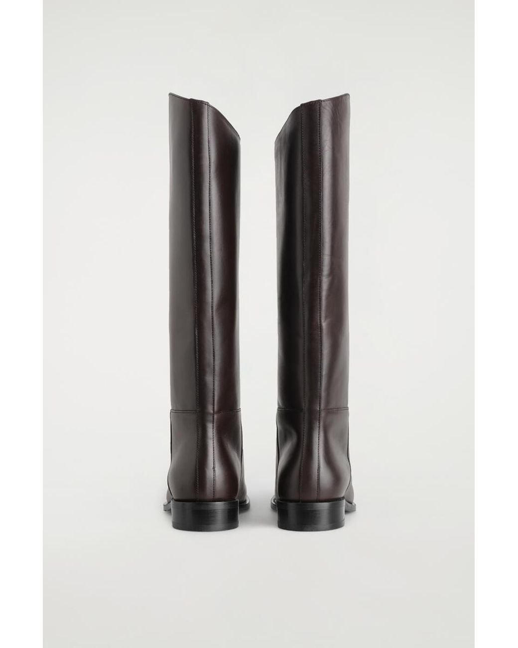 COS Black Leather Riding Boots