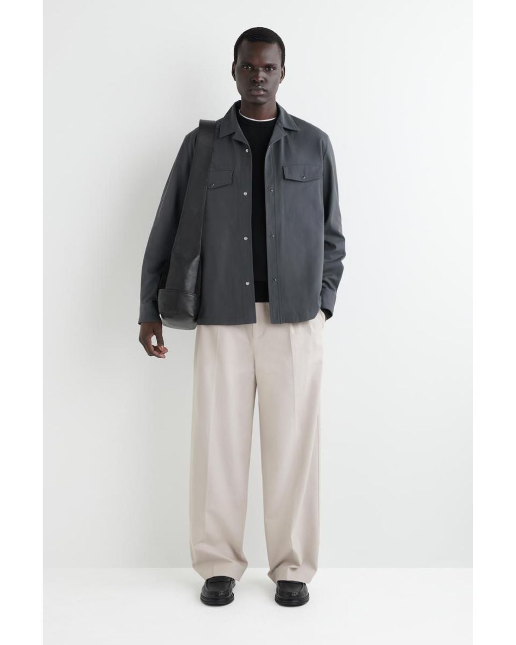 COS Gray Western Shirt for men