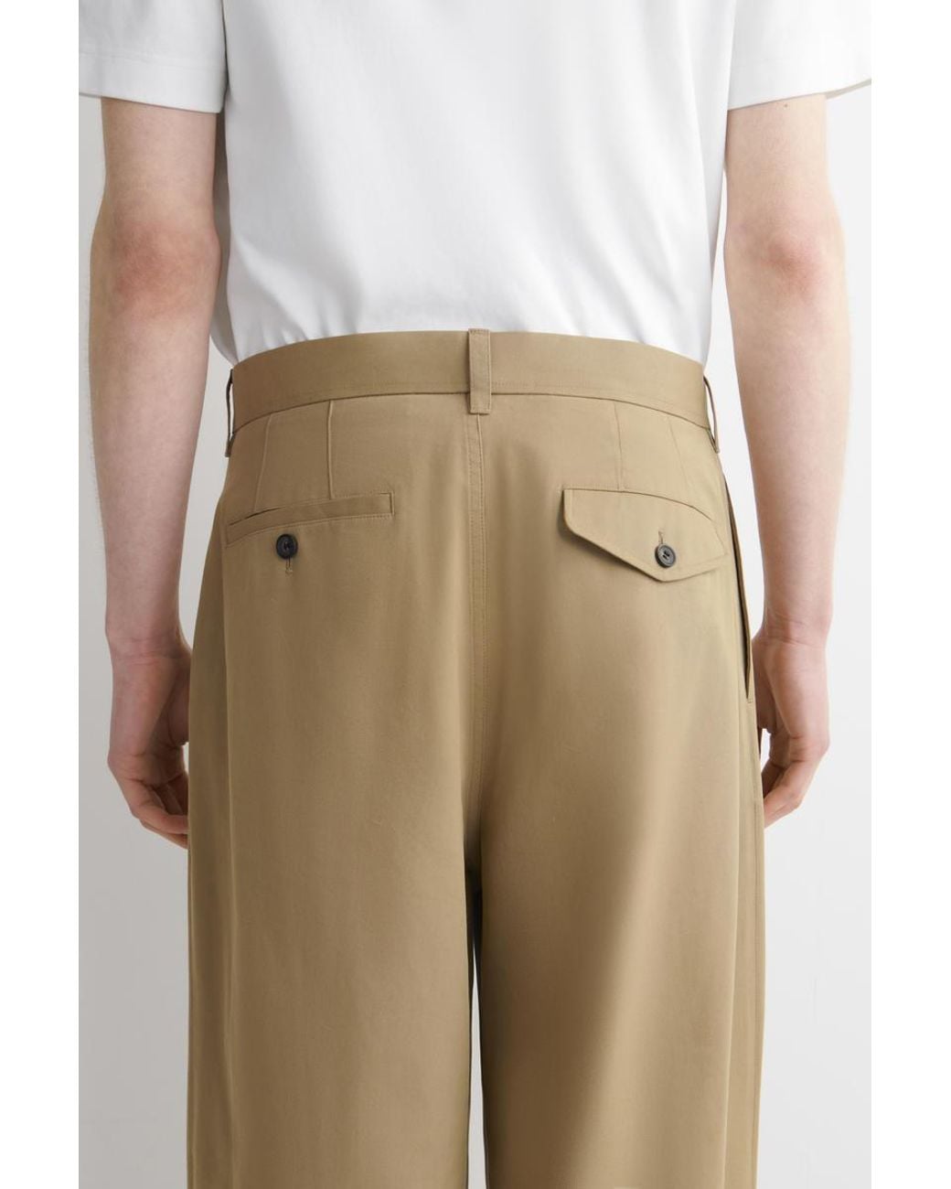 COS Natural Cotton Wide-Leg Chinos for men