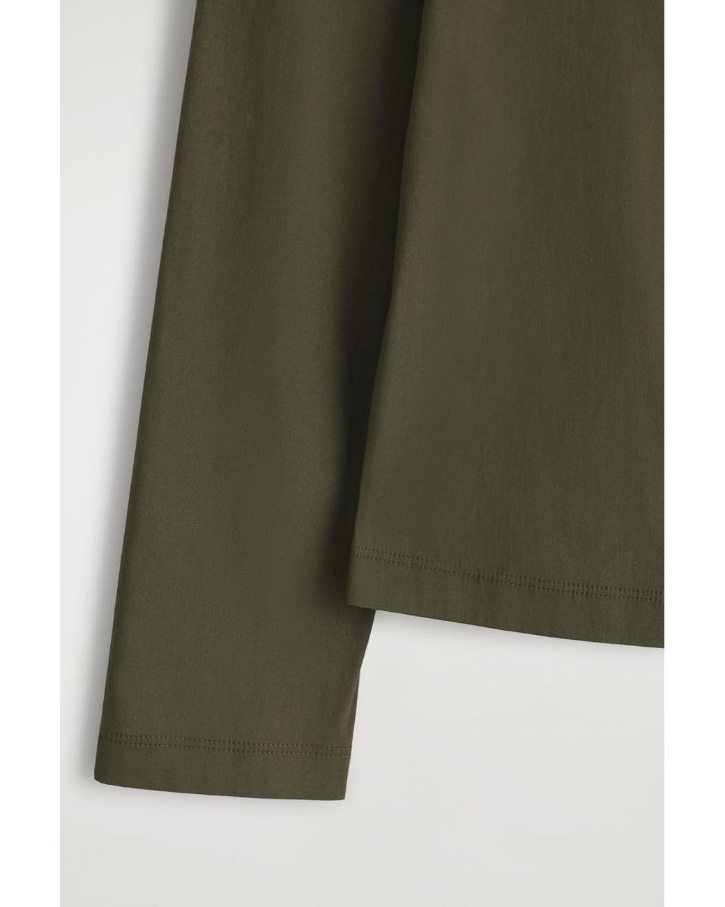 COS Green Cotton Long-Sleeved Top