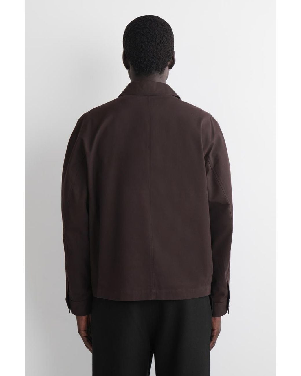 COS Brown Relaxed Cotton Overshirt for men