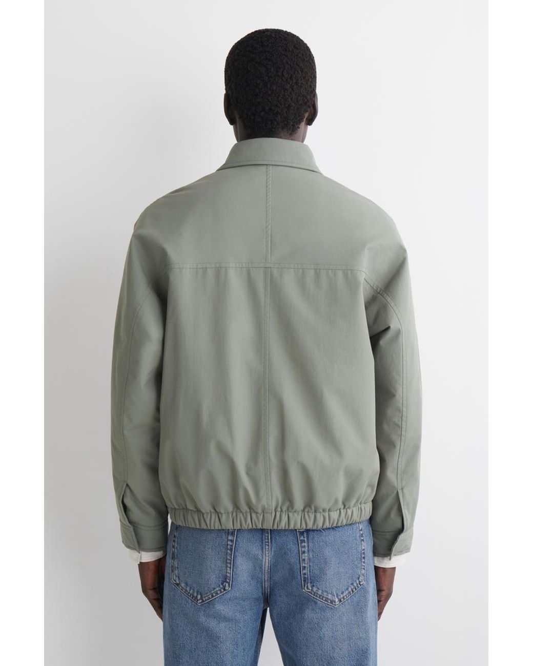 COS Green Padded Nylon Utility Jacket for men