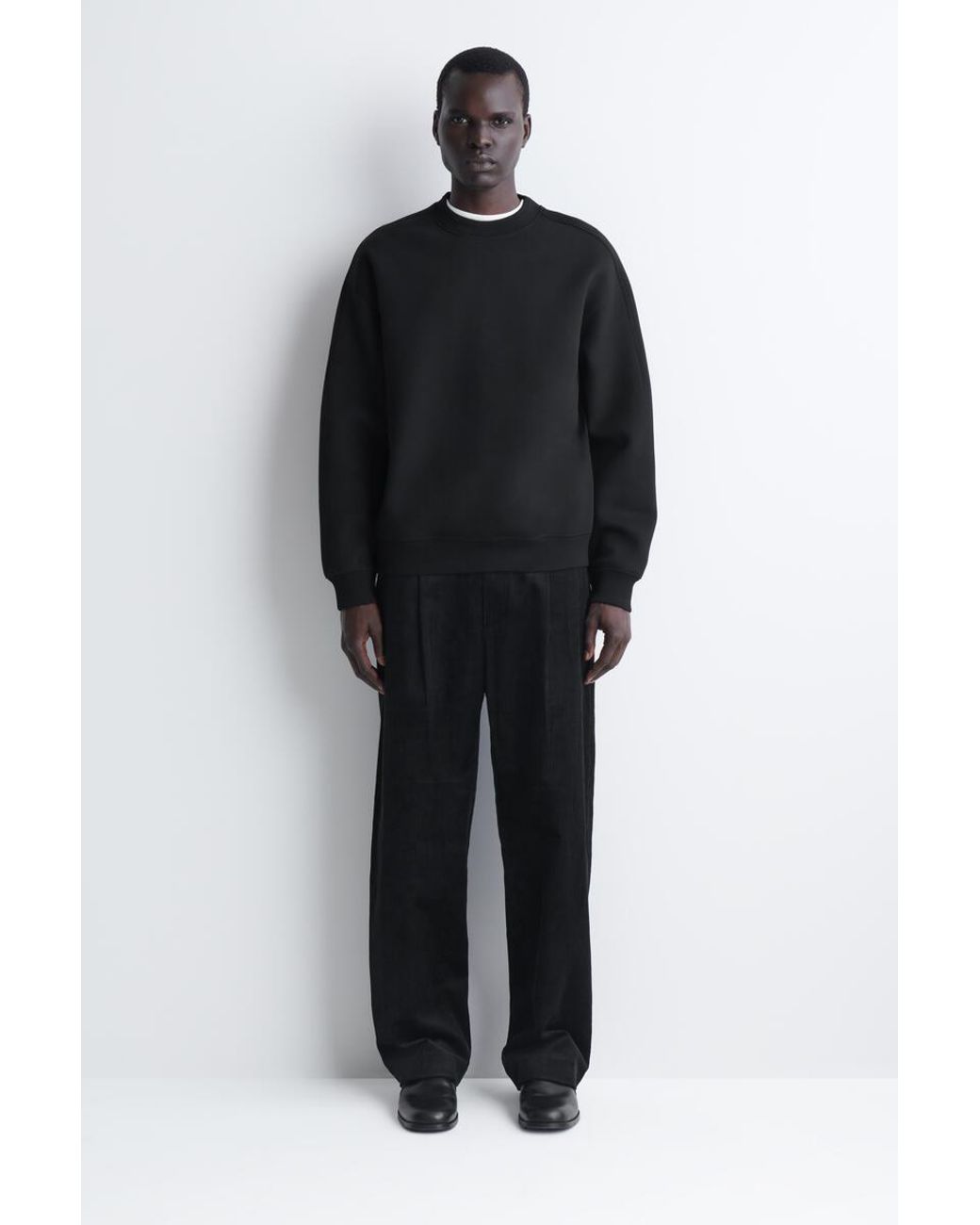 COS Black Relaxed Scuba Sweatshirt for men