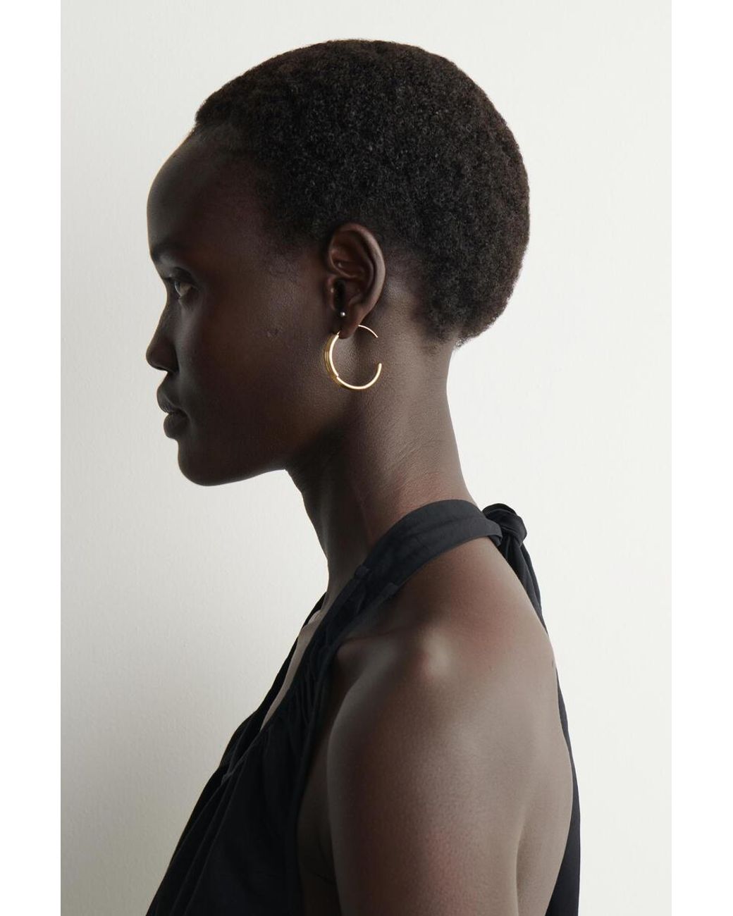 COS Metallic Stacked Hoop Earrings