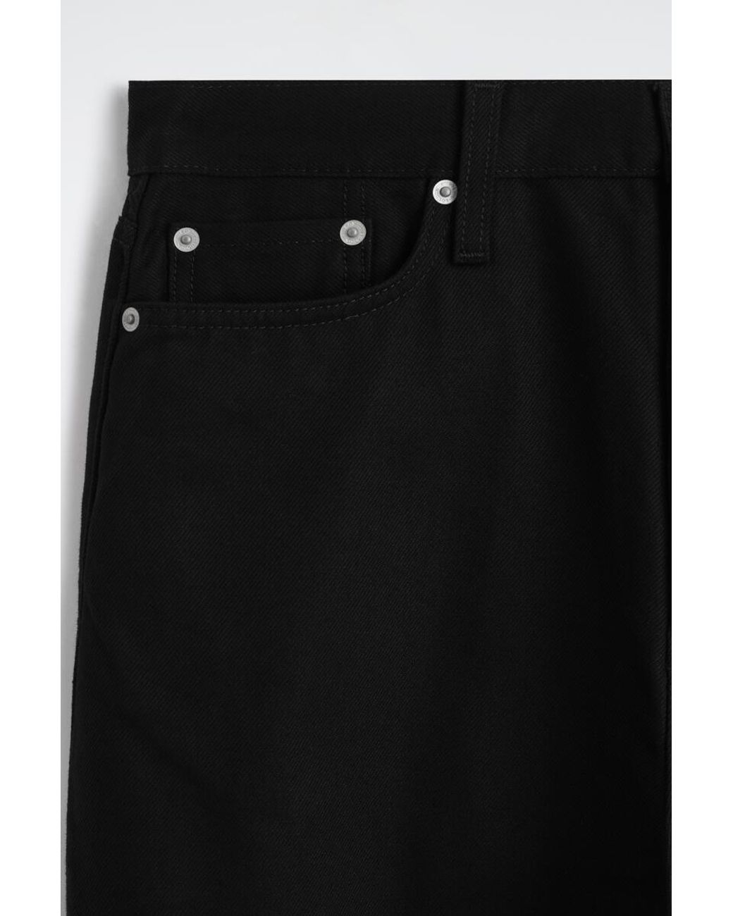 COS Black Mallow Relaxed-Fit Barrel-Leg Jeans for men