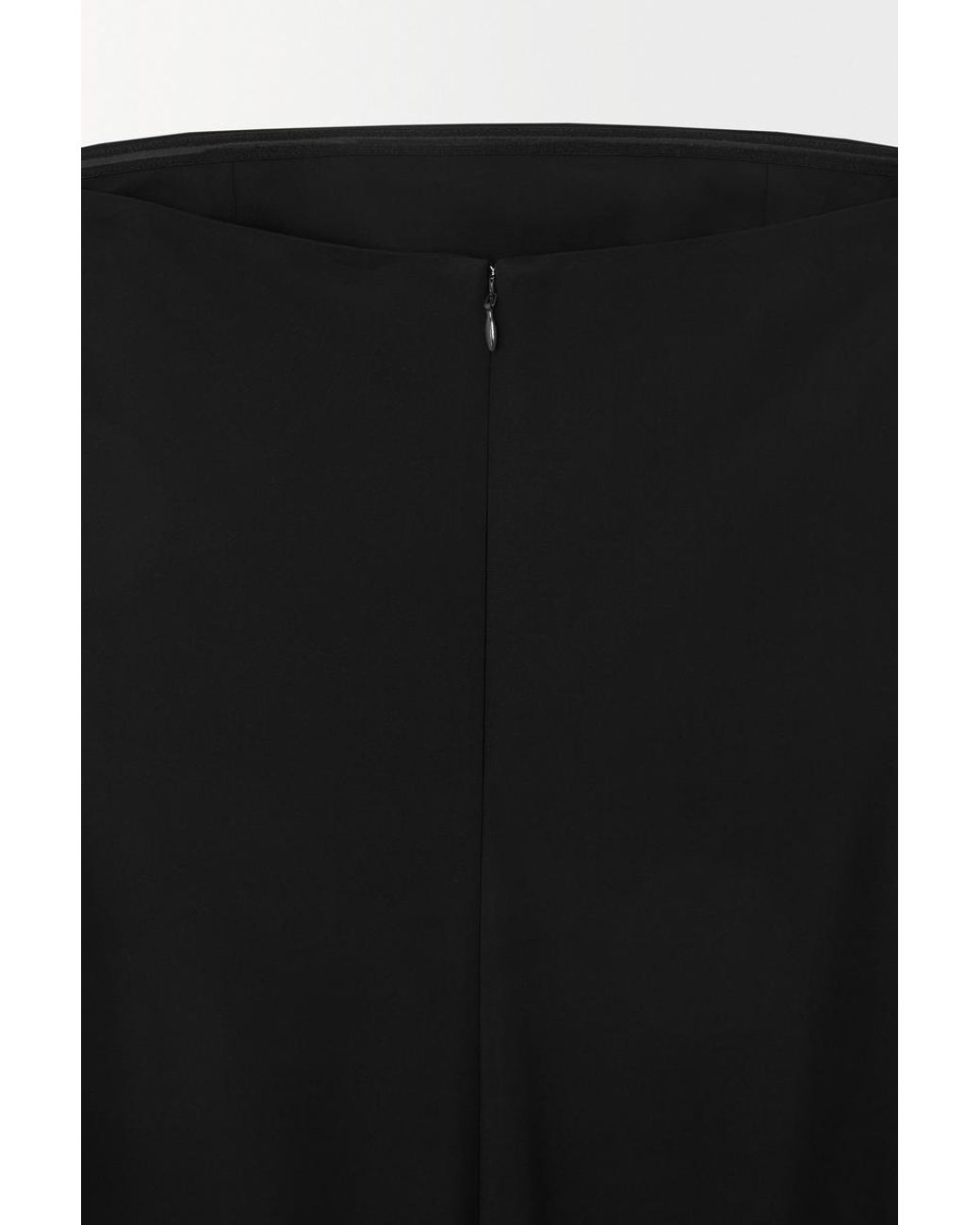 COS The Fishtail Bandeau Maxi Dress in Black | Lyst