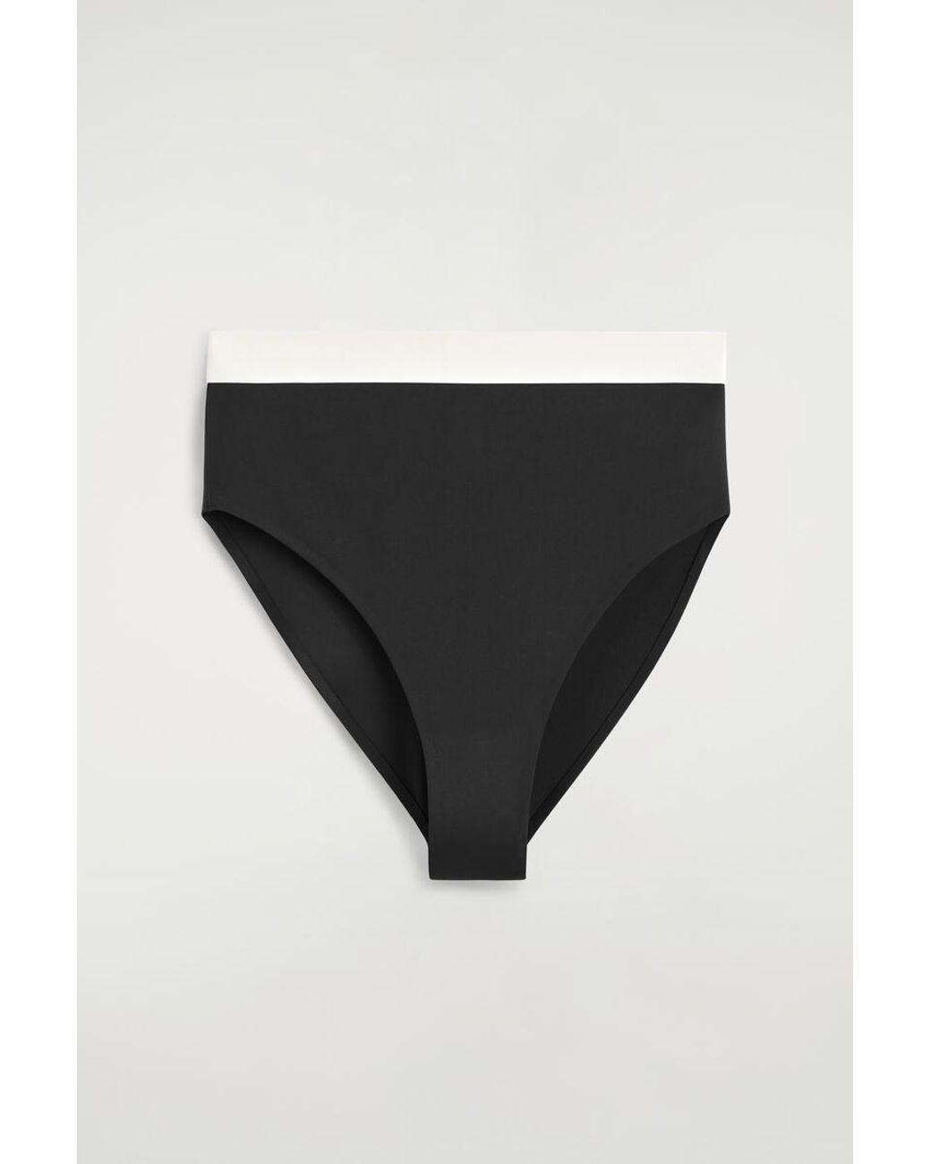 COS Black Colour-Block Scuba High-Waisted Bikini Briefs