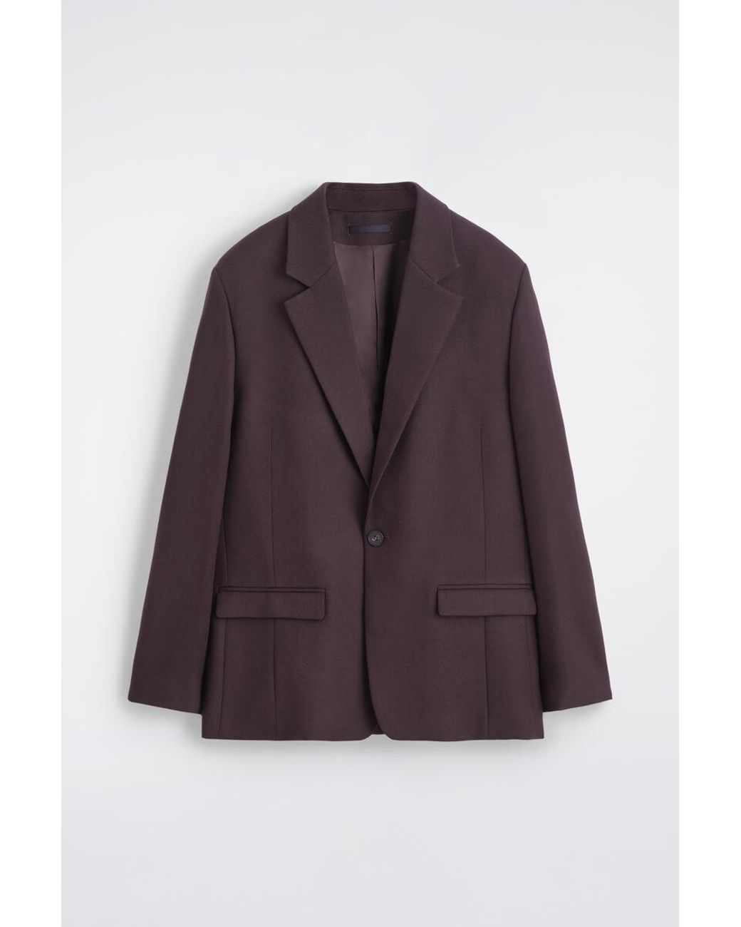 COS Purple Wool-Twill Single-Breasted Blazer for men