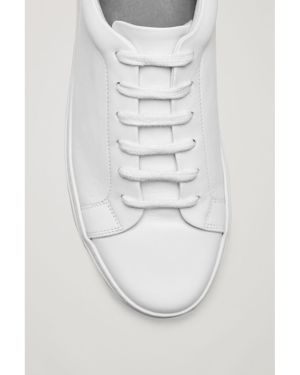 COS Lace-Up Leather Sneakers in White for Men |