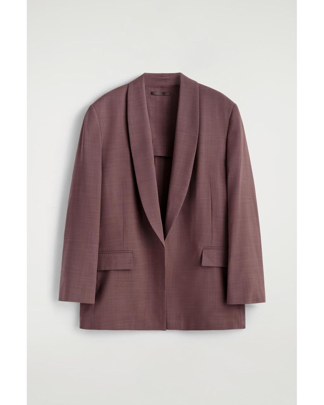 COS Purple Shawl-Collar Wool Blazer
