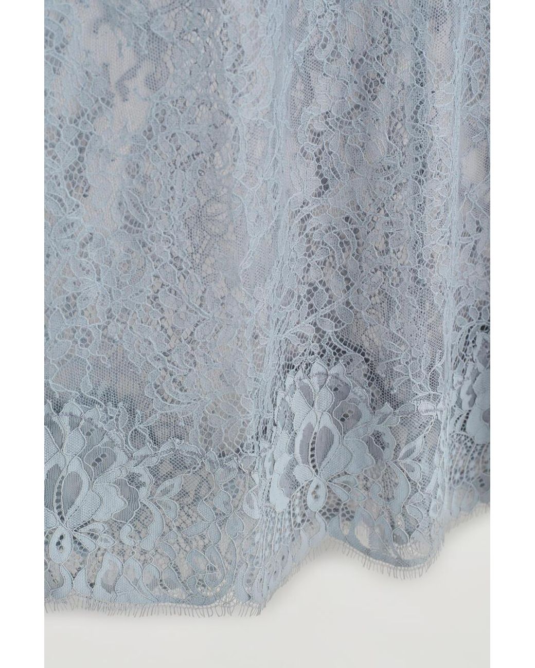 COS Blue Lace Midi Skirt