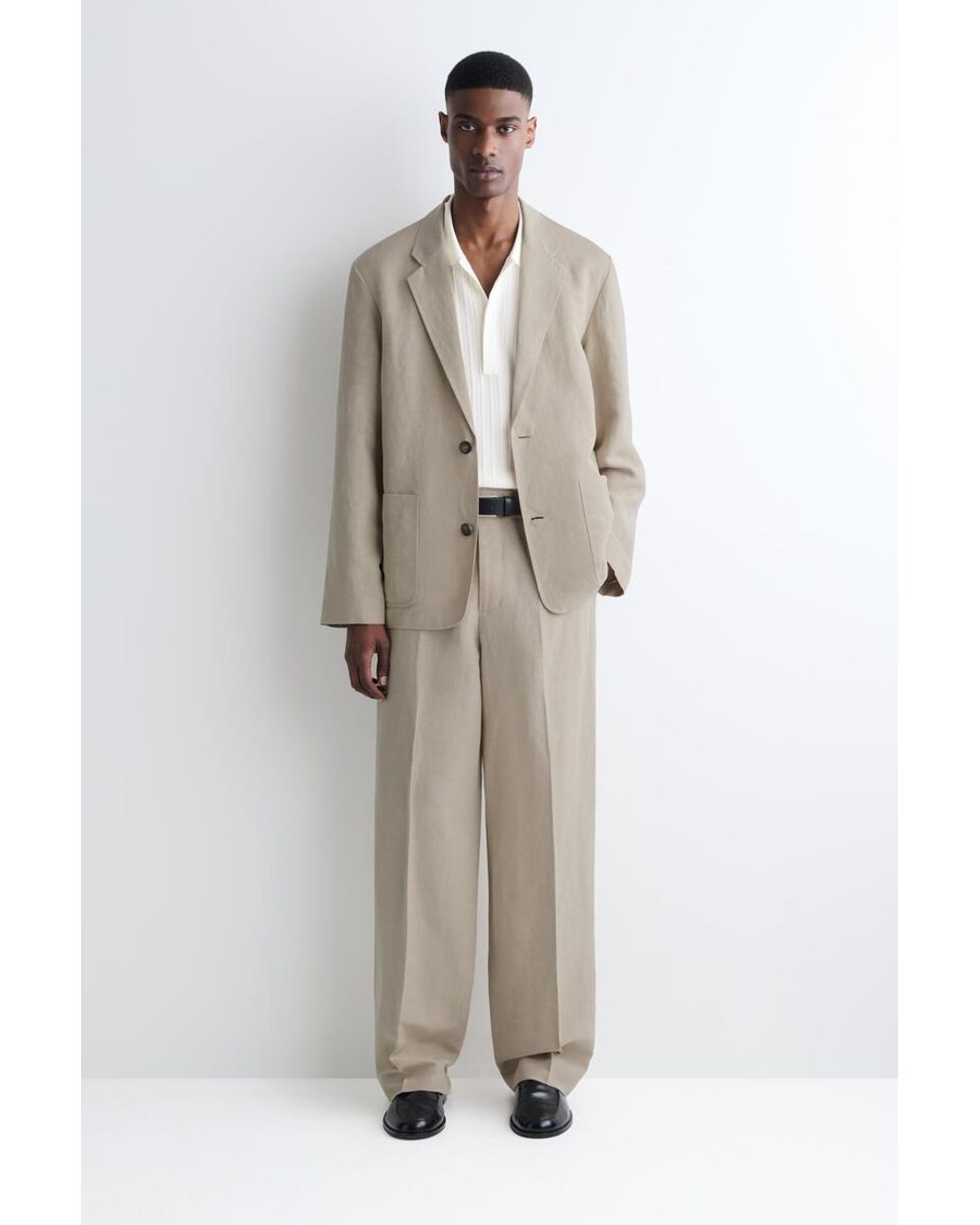 COS Natural Unstructured Linen-Blend Blazer for men