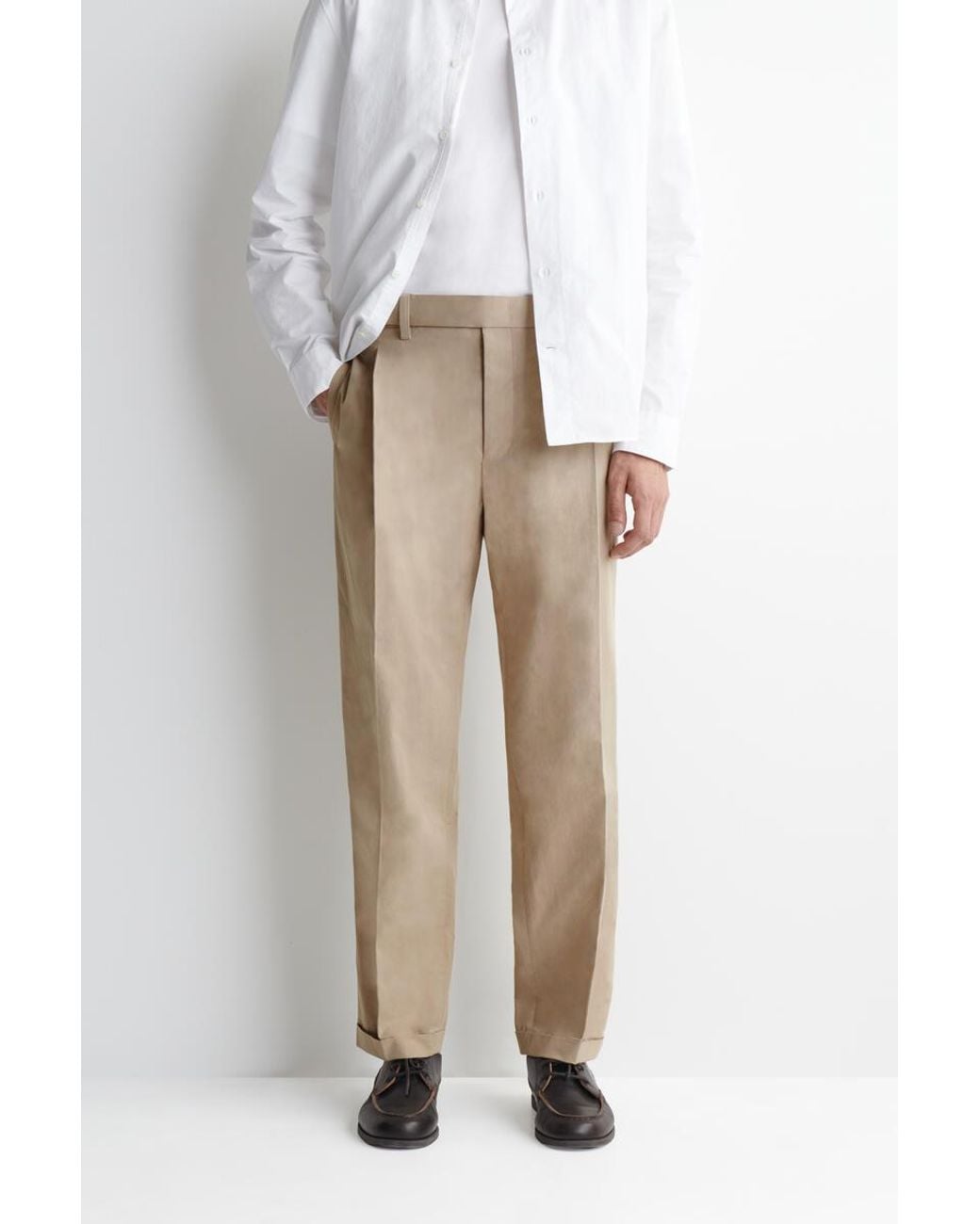 COS Natural Cotton Regular-Fit Straight-Leg Pants for men