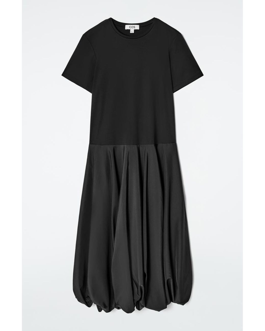 COS Black Balloon-Hem T-Shirt Dress