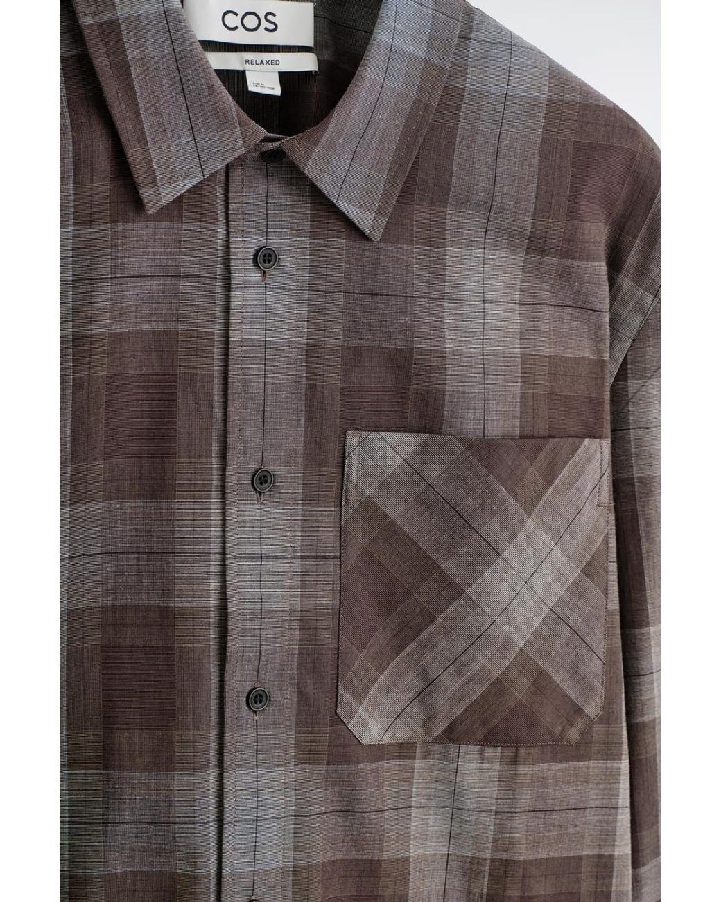 Camicia A Quadri di COS in Brown da Uomo