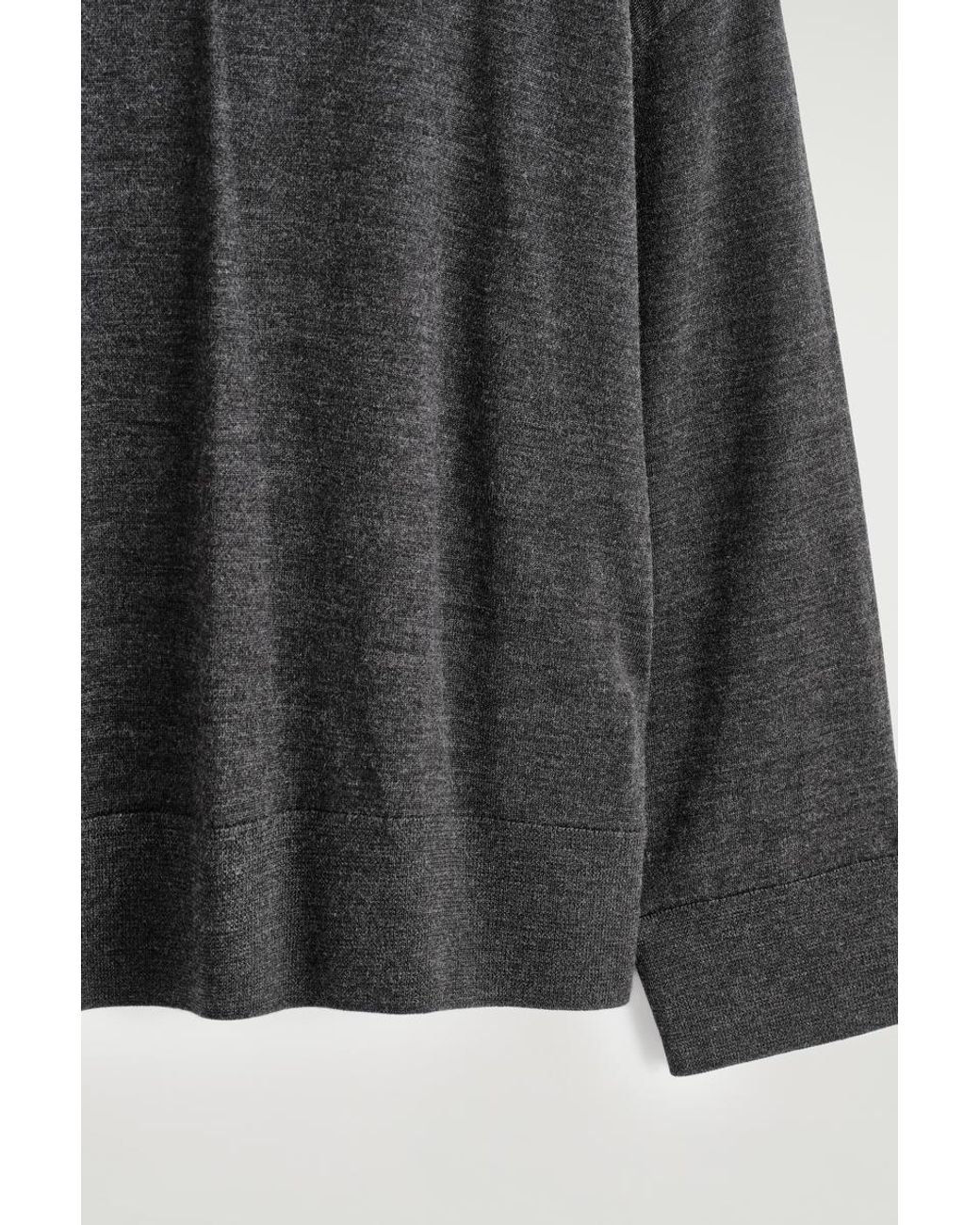 COS Black Merino Wool Turtleneck Sweater
