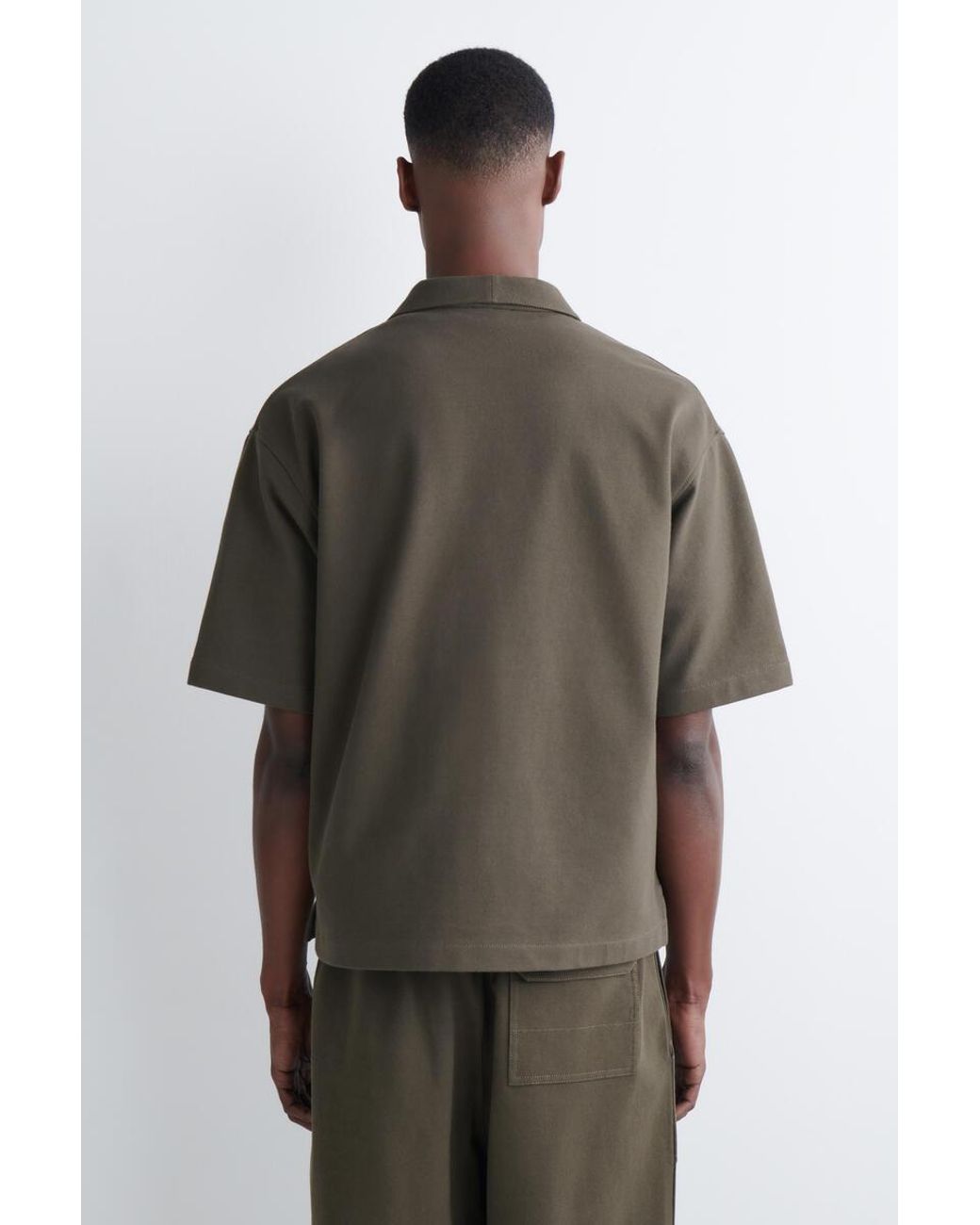 COS Brown Cotton Utility Shirt for men