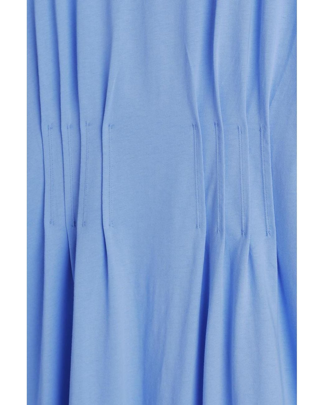 cos blue cotton dress Melodie Halter Knit Maxi Dress / Cyan Blue | MESHKI main image 1