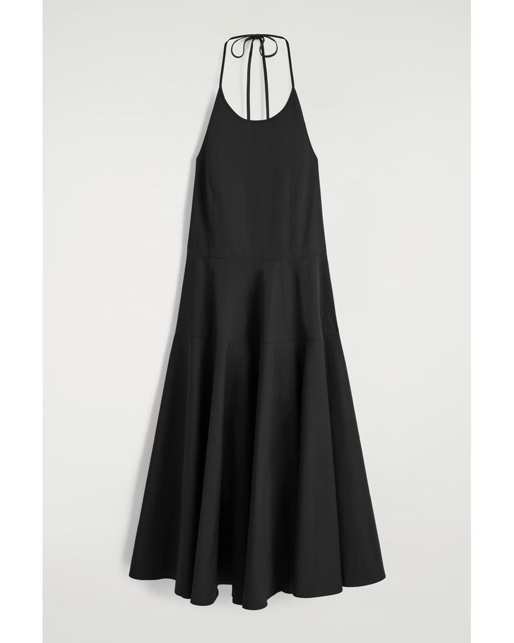 cos pleated halterneck midi dress COS Pliss Halterneck Maxi Dress