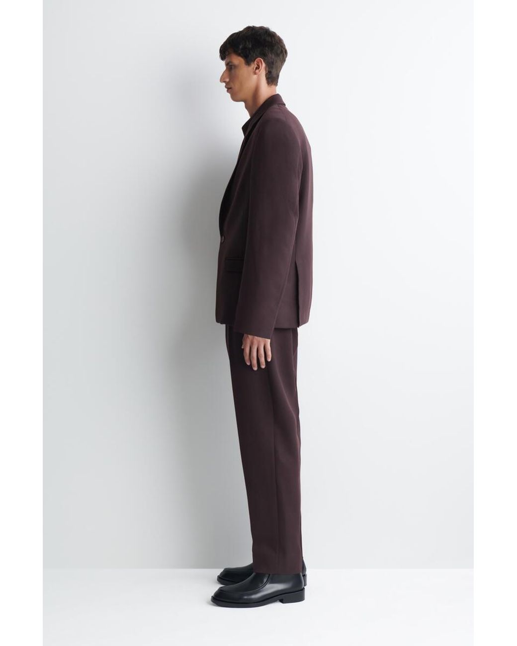 COS Purple Wool-Twill Single-Breasted Blazer for men