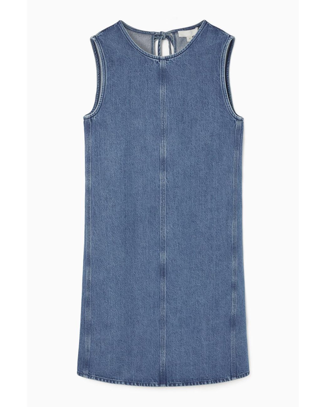 COS Paneled Denim Shift Dress in Blue | Lyst