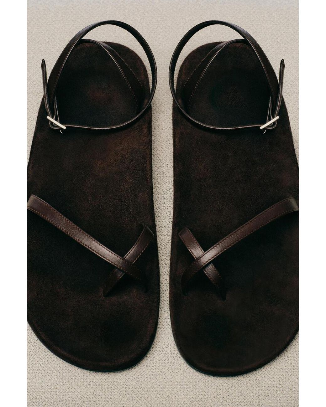 COS White Minimal Leather Sandals