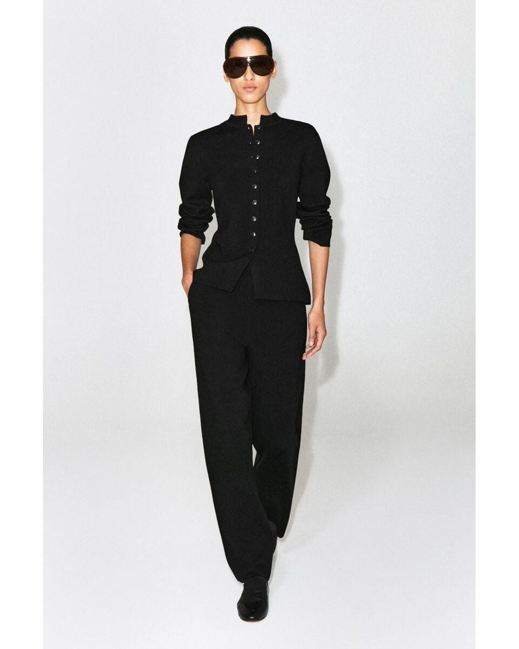 COS Black Merino Wool-Blend Cardigan