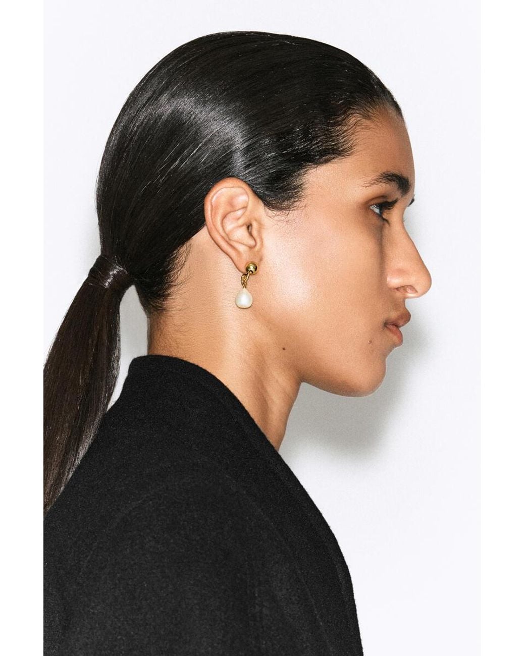 COS Natural Freshwater Pearl Drop Earrings